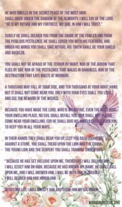 Unique Psalm 91 Printable PDFs - Professionally Designed - War Against Evil